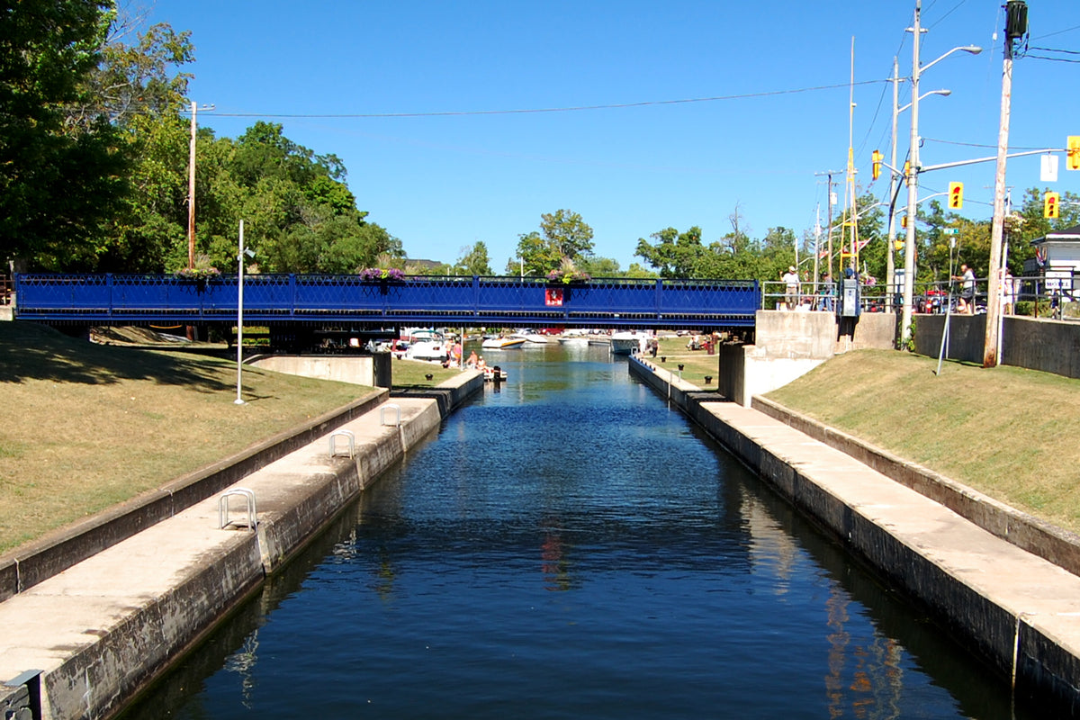 Swing bridge on the Trent-Severn Waterway in Bobcaygeon