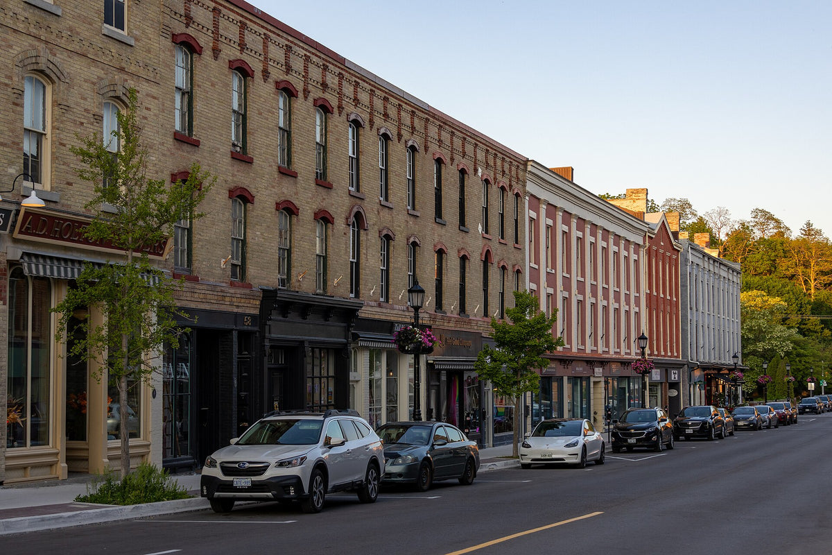 Downtown Port Hope at sunset