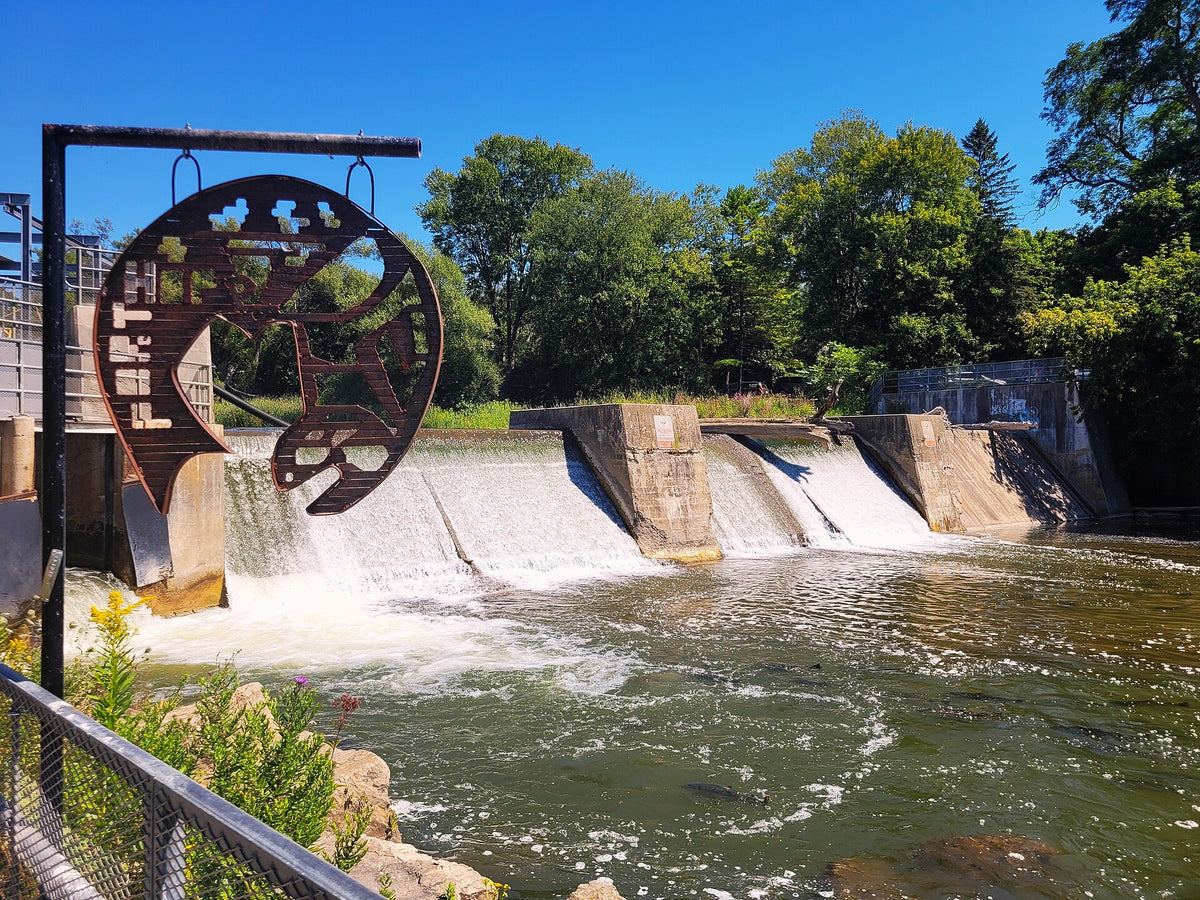 Corbett's Dam fish ladder on the Ganaraska River, Port Hope